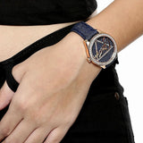 Buy Shop Guess Little Flirt Quartz Blue Dial Blue Leather Strap Watch For Women - W0456L6 USA Online