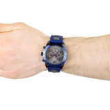 Buy Shop Guess Velocity Blue Dial Blue Rubber Strap Watch for Men - W0599G2 USA Online