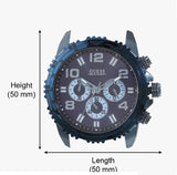 Buy Shop Guess Velocity Chronograph Blue Dial Blue Rubber Steel Strap Watch for Men - W0599G4 USA Online