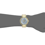 Guess Park Avenue Blue Dial Gold Steel Strap Watch For Women - W0695L2