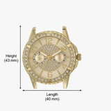 Buy Shop Guess Sassy Analog Quartz Gold Dial Gold Steel Strap Watch For Women - W0705L2 USA Online