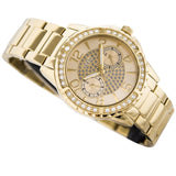 Buy Shop Guess Sassy Analog Quartz Gold Dial Gold Steel Strap Watch For Women - W0705L2 USA Online