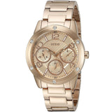 Buy Shop Guess Studio Rose Gold Dial Rose Gold Steel Strap Watch For Women - W0778L3 USA Online