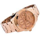 Buy Shop Guess Studio Rose Gold Dial Rose Gold Steel Strap Watch For Women - W0778L3 USA Online