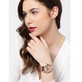 Buy Shop Guess Studio Rose Gold Dial Rose Gold Steel Strap Watch For Women - W0778L3 USA Online