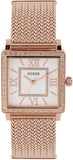 Buy Shop Guess Highline Off White Dial Rose Gold Stainless Steel Mesh Strap Watch For Women - W0826L3 USA Online