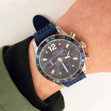 Buy Shop Guess Fleet Chronograph Black Dial Blue Rubber Strap Watch for Men - W0971G2 USA Online