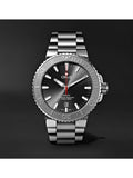 Oris Aquis Date Relief Grey Dial Silver Steel Strap Watch for Men - 0173377304153-0782405PEB