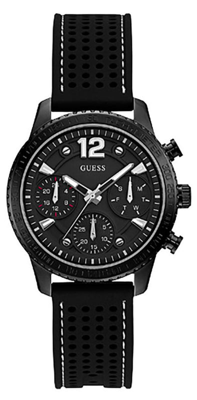 Buy Shop Guess Marina Chronograph Black Dial Black Rubber Strap Watch for Women - W1025L3 USA Online