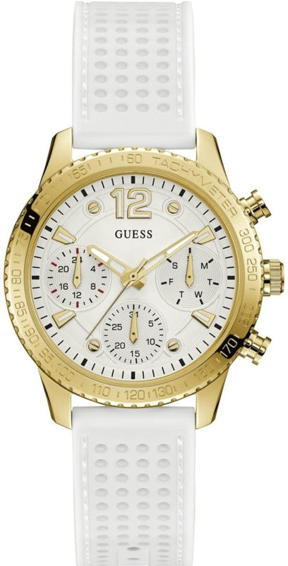 Buy Shop Guess Marina Multifunction White Dial White Rubber Strap Watch for Women - W1025L5 USA Online
