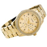Buy Shop Guess Bedazzle Diamonds Gold Dial Gold Steel Strap Watch For Women - W1097L2 USA Online