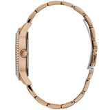 Buy Shop Guess Bedazzle Diamonds Silver Dial Rose Gold Steel Strap Watch For Women - W1097L3 USA Online