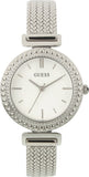 Buy Shop Guess Quartz Silver Dial Silver Mesh Bracelet Watch For Women - W1152L1 USA Online