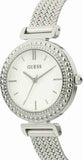 Buy Shop Guess Quartz Silver Dial Silver Mesh Bracelet Watch For Women - W1152L1 USA Online