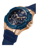 Buy Shop Guess Genesis Quartz Blue Dial Blue Silicone Strap Watch For Men - W1254G3 USA Online