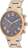 Buy Shop Guess Hendrix Chronograph Blue Dial Two Tone Steel Strap Watch for Men - W1309G4 USA Online