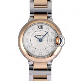 Buy Shop Cartier Ballon Bleu De Cartier Diamonds Silver Dial Two Tone Steel Strap Watch for Women - W3BB0026 USA Online