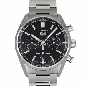 Buy Shop Tag Heuer Carrera Chronograph Black Dial Silver Steel Strap Watch for Men - CBN2010.BA0642 USA Online