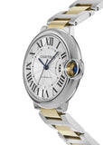 Buy Shop Cartier Ballon Bleu de Cartier Silver Dial Two Tone Steel Strap Watch for Women - W2BB0030 USA Online