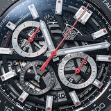 Buy Shop Tag Heuer Carrera Automatic Chronograph Black Dial Black Rubber Strap Watch for Men - CBG2A90.FT6173 USA Online