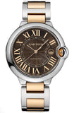 Buy Shop Cartier Ballon Bleu de Cartier Brown Dial Two Tone Steel Strap Watch for Men - W6920032 USA Online