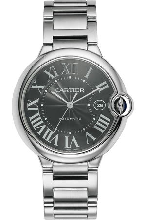 Buy Shop Cartier Ballon Bleu de Cartier Black Dial Silver Steel Strap Watch for Men - W6920042 USA Online
