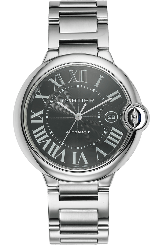 Buy Shop Cartier Ballon Bleu de Cartier Black Dial Silver Steel Strap Watch for Men - W6920042 USA Online