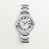Buy Shop Cartier Ballon Bleu De Cartier Silver Dial Silver Steel Strap Watch for Women - WSBB0044 USA Online