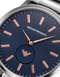 Buy Shop Emporio Armani Renato Blue Dial Silver Steel Strap Watch For Men - AR11137 USA Online