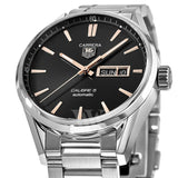 Buy Shop Tag Heuer Carrera Calibre 5 Automatic Black Dial Silver Steel Strap Watch for Men - WAR201C.BA0723 USA Online