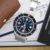 Buy Shop Breitling Superocean Heritage '57 Black Dial Silver Mesh Bracelet Watch for Men - A103701A1B1A1 USA Online