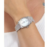 Buy Shop Emporio Armani Federica Mother of Pearl Dial Silver Steel Strap Watch For Women - AR11557 USA Online