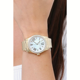 Buy Shop Michael Kors Lexington Mother of Pearl White Dial Gold Steel Strap Watch for Women - MK1079 USA Online