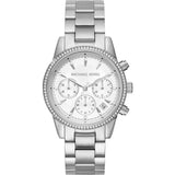 Buy Shop Michael Kors Ritz Silver Dial Silver Steel Strap Watch for Women - MK6428 USA Online