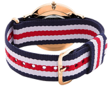 Buy Shop Daniel Wellington Classic Canterbury White Dial Two Tone Nylon Strap Watch For Men - DW00100002 USA Online