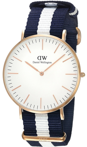 Buy Shop Daniel Wellington Classic Glasgow White Dial Two Tone NATO Strap Watch for Men - DW00100004 USA Online
