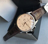 Buy Shop Emporio Armani Classic Chronograph Cream Dial Brown Leather Strap Watch For Men - AR1878 USA Online