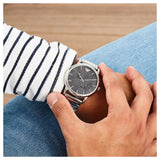 Buy Shop Emporio Armani Classic Quartz Grey Dial Silver Steel Strap Watch For Men - AR11134 USA Online