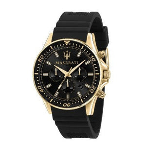 Buy Shop Maserati SFIDA Chronograph Black Dial Rubber Strap Watch For Men - R8871640001 USA Online