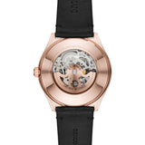 Buy Shop Emporio Armani Meccanico Black Dial Black Leather Watch For Men - AR60004 USA Online