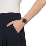 Buy Shop Michael Kors Channing Black Dial Rose Gold Steel Strap Watch For Women - MK5937 USA Online