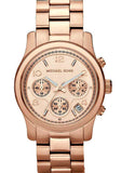 Buy Shop Michael Kors Runway Rose Gold Dial Rose Gold Steel Strap Watch for Women - MK5128 USA Online