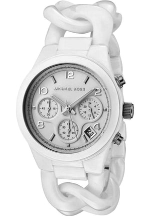 Buy Shop Michael Kors Ceramic White Dial White Steel Strap Watch for Women - MK5387 USA Online
