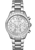 Buy Shop Michael Kors Brinkley Diamonds Silver Dial Silver Steel Strap Watch for Women - MK6186 USA Online