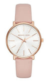 Buy Shop Michael Kors Pyper Quartz White Dial Pink Leather Strap Watch For Women - MK2741 USA Online