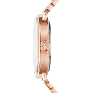 Buy Shop Michael Kors Portia Quartz Silver Dial Rose Gold Steel Strap Watch For Women - MK3887 USA Online