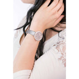 Swarovski Crystal Frost Grey Dial Grey Leather Strap Watch for Women - 5484067