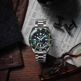Buy Shop Seiko Prospex GMT Divers Automatic Marine Green Dial Silver Steel Strap Watch For Men - SPB381J1 USA Online
