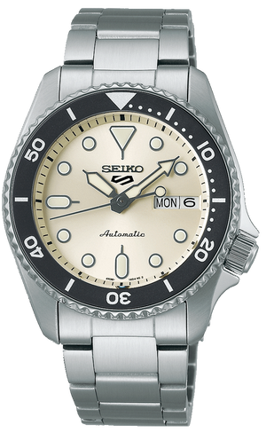 Buy Shop Seiko 5 Sports SKX Automatic Cream Dial Silver Steel Strap Watch For Men - SRPK31K1 USA Online