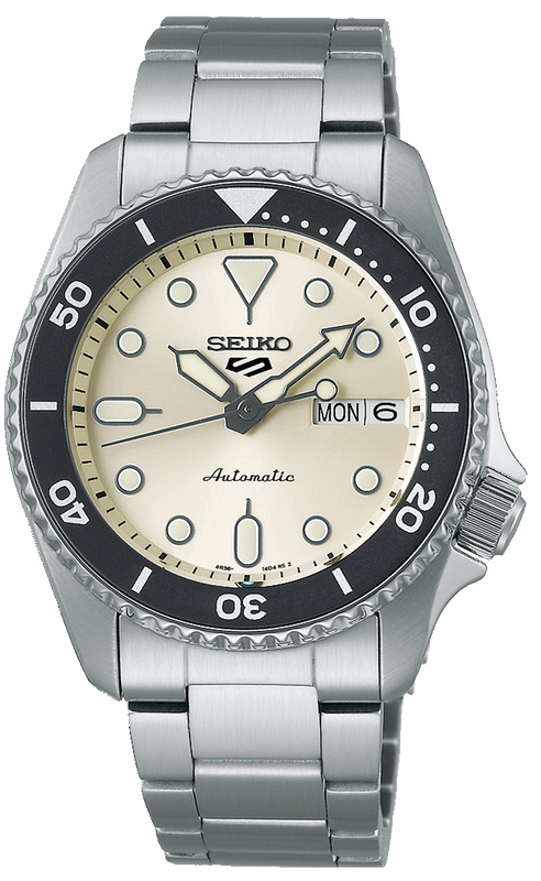 Buy Shop Seiko 5 Sports SKX Automatic Cream Dial Silver Steel Strap Watch For Men - SRPK31K1 USA Online